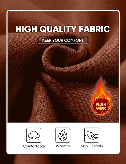 Men’s Oversized Hoodie Sweatshirt — Casual Pullover with Long Sleeves, Kangaroo Pocket & Adjustable Hood, Thick Warm Fleece for Autumn & Winter (Brow